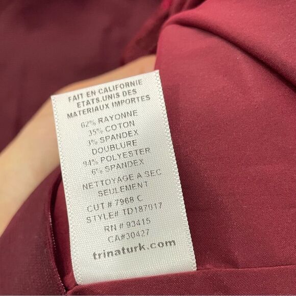 Trina Turk Maroon Pink Floral Dress - Picture 7 of 12